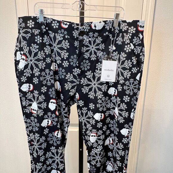 Wisholic 2 Piece Santa Suit Jacket and Pants Size 3X Santa Snowflakes Christmas - Picture 5 of 16